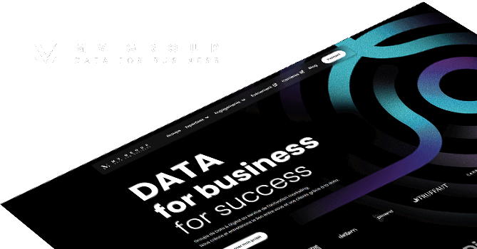 Interce web du site MV GROUP